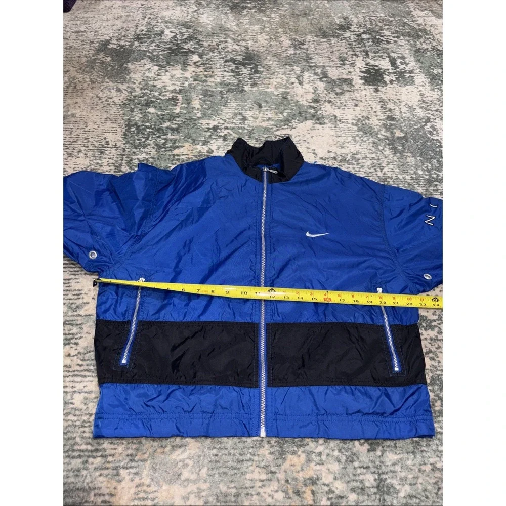 vintage Y2K white tag Nike Color Block Track Suit Womens L12-14 Royal Blue EUC
